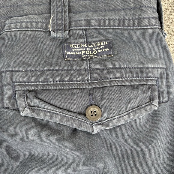 Polo Ralph Lauren Cargo Shorts Mens 42 Blue Utility Surplus Chino Baggy Outdoor - Picture 1 of 13